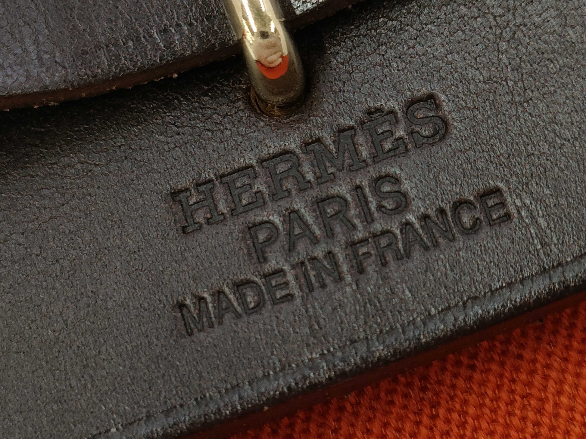 HERMES Hermes Airbag TPM □H Orange Shoulder Bag