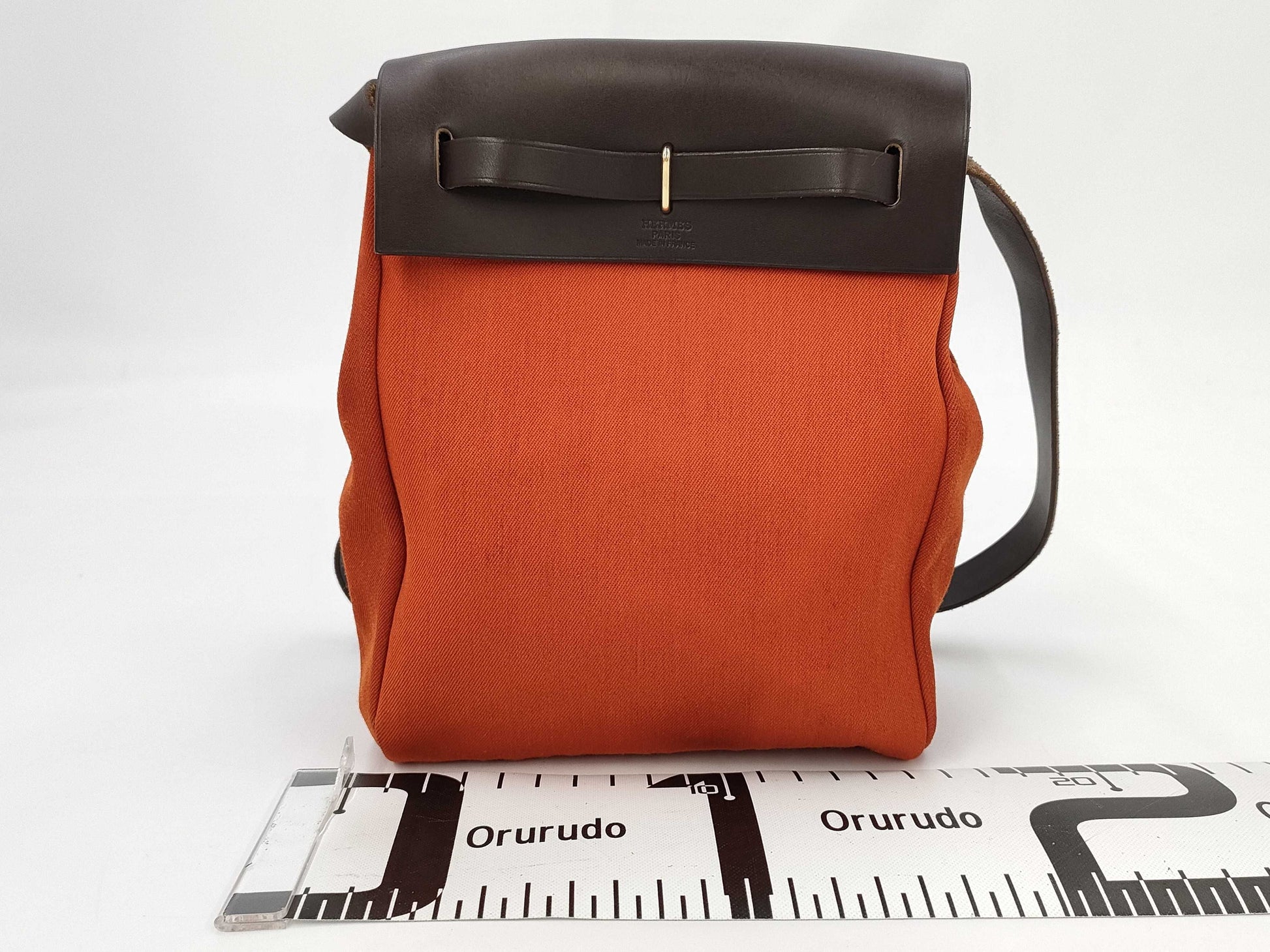 HERMES Hermes Airbag TPM □H Orange Shoulder Bag
