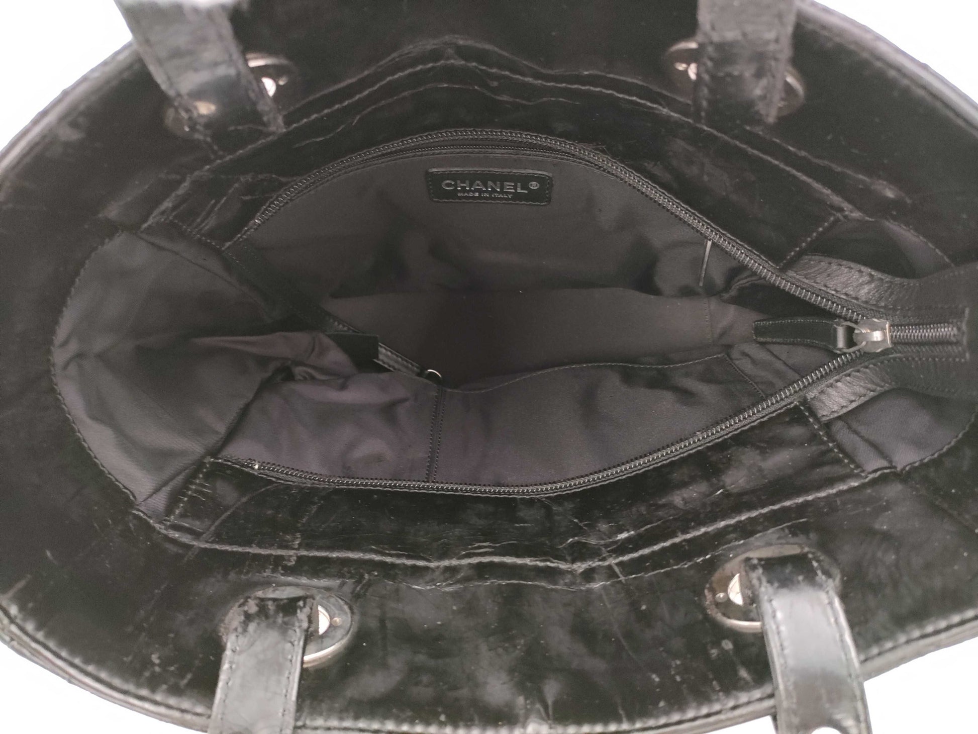CHANEL Paris-Biarritz Patent No. 13 Black Tote Bag