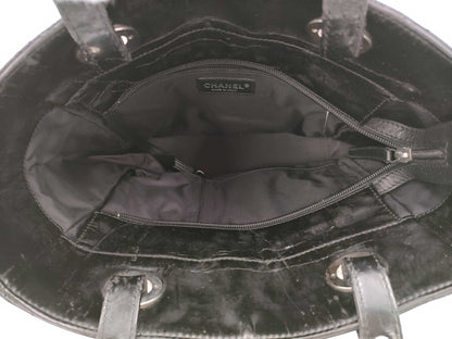 CHANEL Paris-Biarritz Patent No. 13 Black Tote Bag