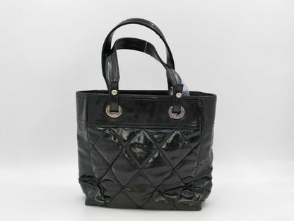 CHANEL Paris-Biarritz Patent No. 13 Black Tote Bag