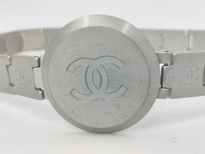 CHANEL Coco Mark Belt Silver Belt