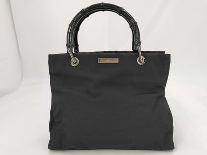 GUCCI Bamboo Hand Black Handbag