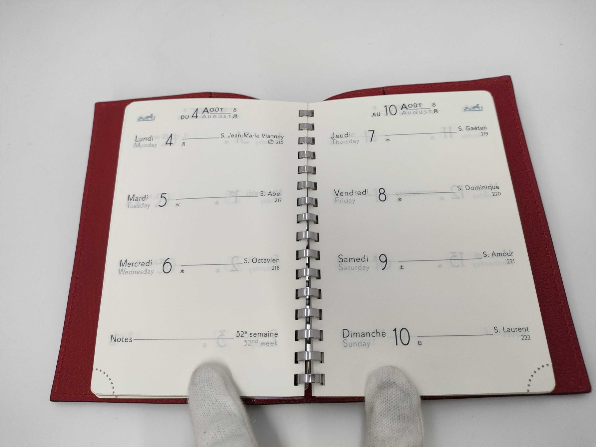 HERMES Red Couchvel Notebook Cover