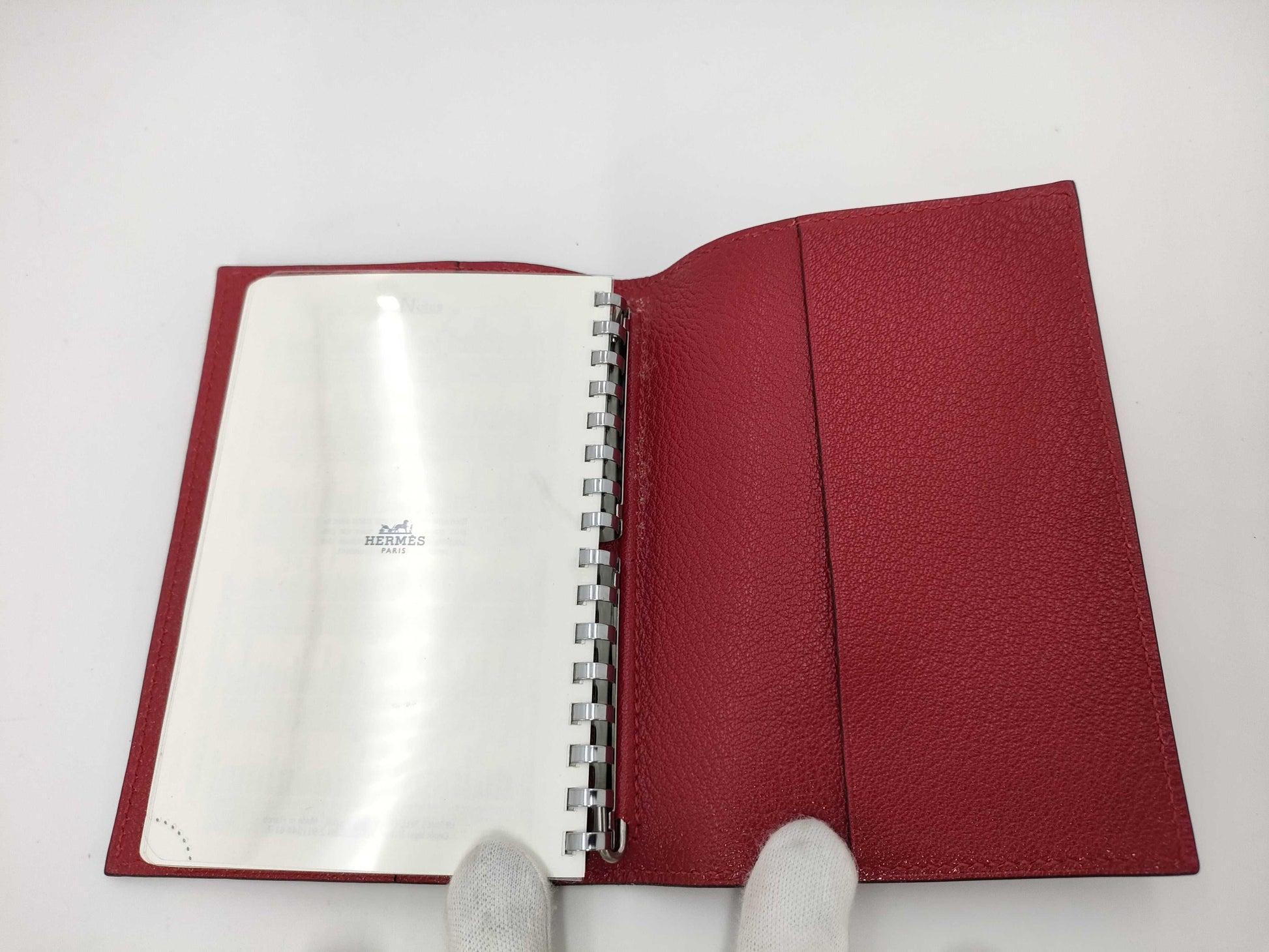 HERMES Red Couchvel Notebook Cover