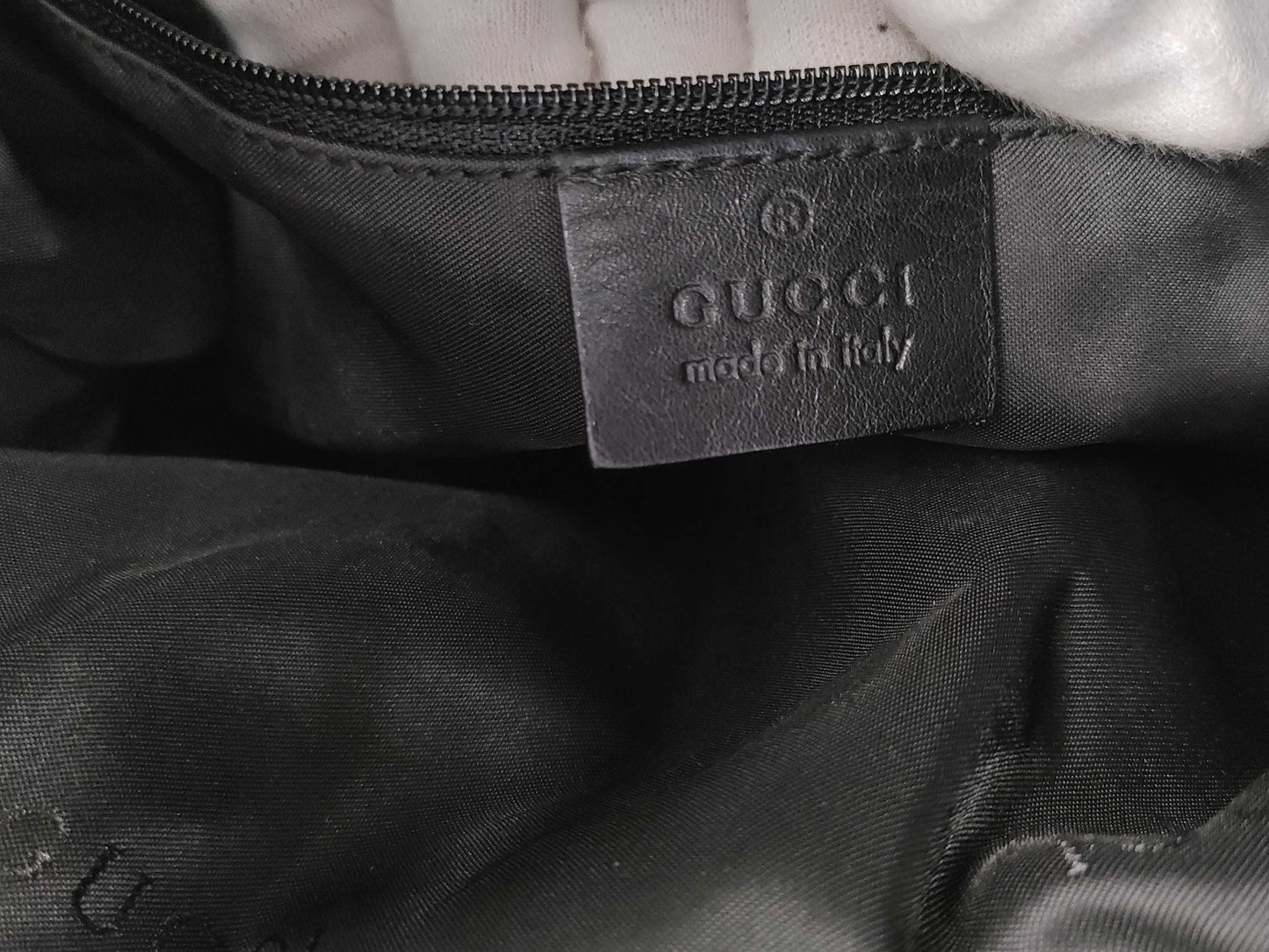 GUCCI GG Canvas Bamboo Black Shelly Shoulder Bag