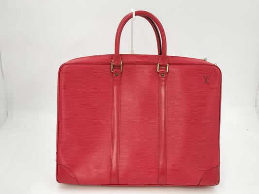 LOUIS VUITTON Epi Red Business Bag