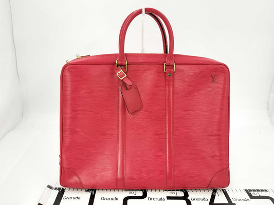 LOUIS VUITTON Epi Red Business Bag