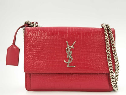 SAINT LAURENT Saint Laurent Croco Chain Shoulder Bag Bag