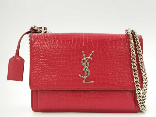 SAINT LAURENT Saint Laurent Croco Chain Shoulder Bag Bag