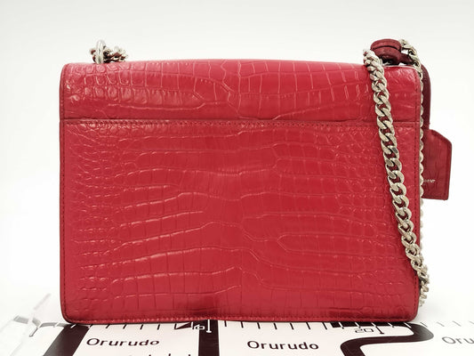 SAINT LAURENT Saint Laurent Croco Chain Shoulder Bag Bag