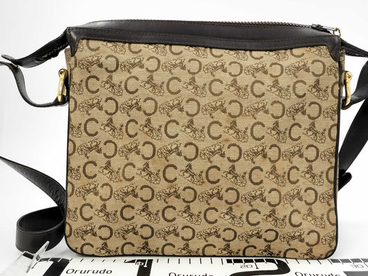 CELINE C Macadam Shoulder Bag