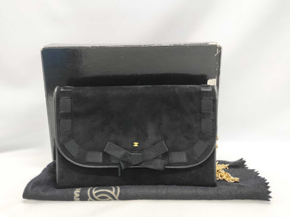 CHANEL Velour Shoulder Bag