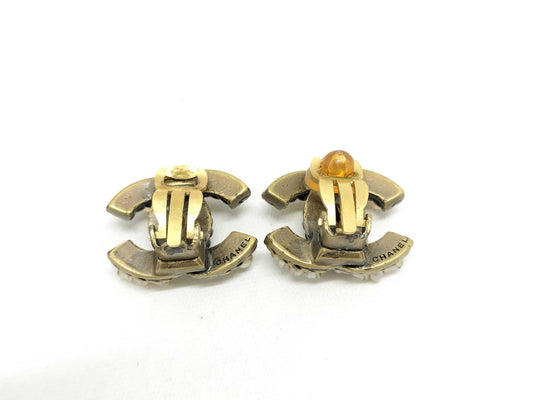 CHANEL Pearl Coco Mark Earrings
