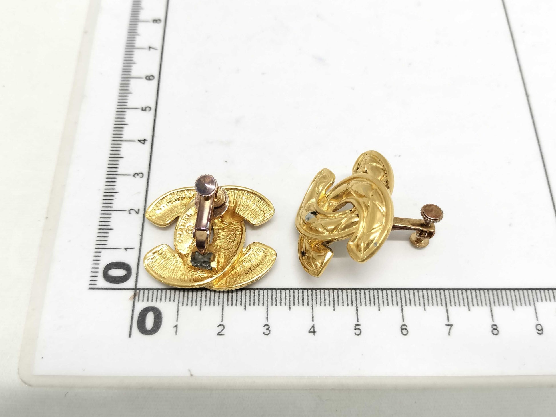 CHANEL Matelasse Coco Mark Earrings