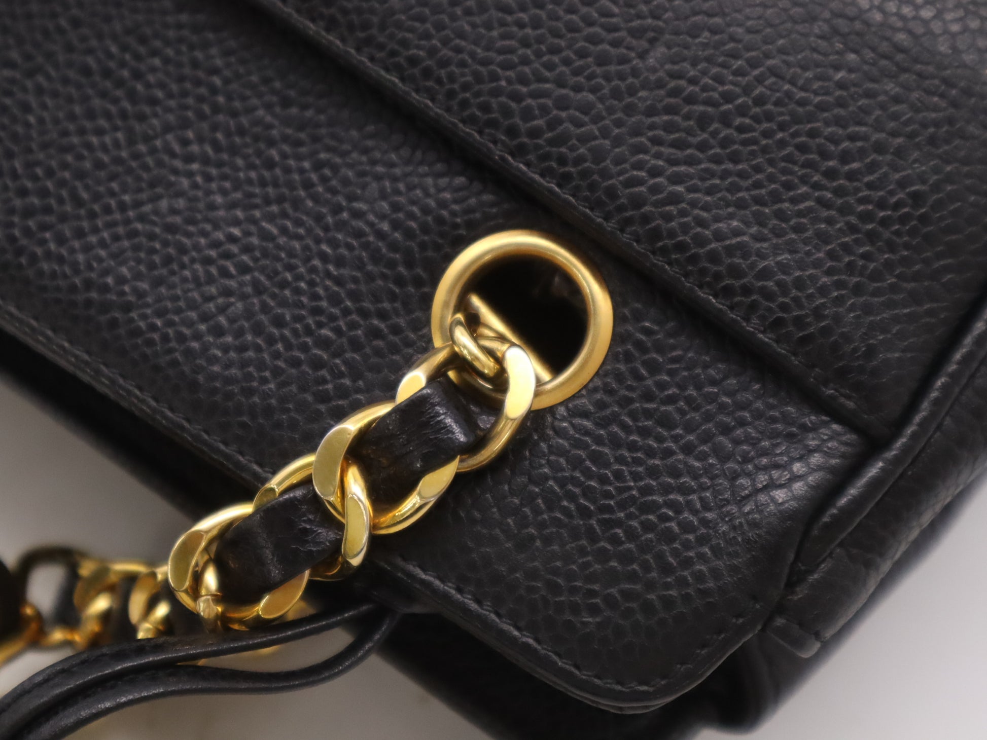 CHANEL Caviar Skin Triple Coco Black Shoulder Bag with GD Hardware, Seal, and Card Included, 2950148