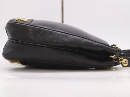 CHANEL Caviar Skin Triple Coco Black Shoulder Bag with GD Hardware, Seal, and Card Included, 2950148