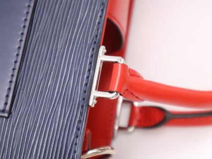 LOUIS VUITTON M53512 Epic Level PM Indigo Coquelicot Handbag with Shoulder Strap, Name Tag, and Dust Bag, RFID Verified
