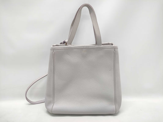 CELINE Leather Small Fold Cabas Handbag