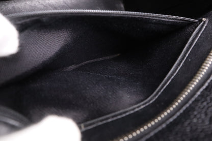 CHANEL Caviar Leather Reissue Tote Bag with Silver Hardware and Black Seal 7979352