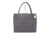 CHANEL Caviar Leather Reissue Tote Bag with Silver Hardware and Black Seal 7979352