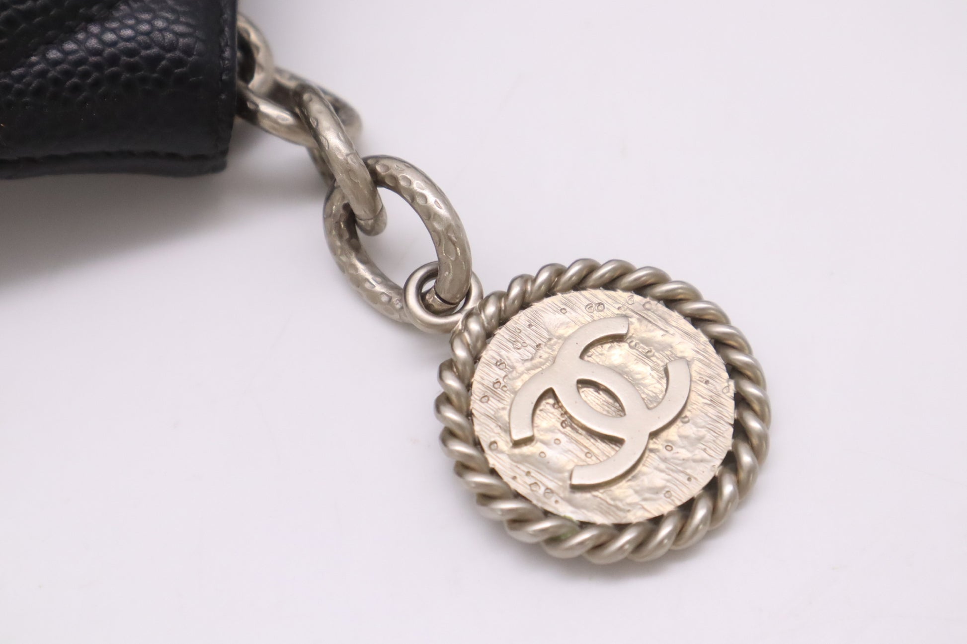 CHANEL Caviar Leather Reissue Tote Bag with Silver Hardware and Black Seal 7979352