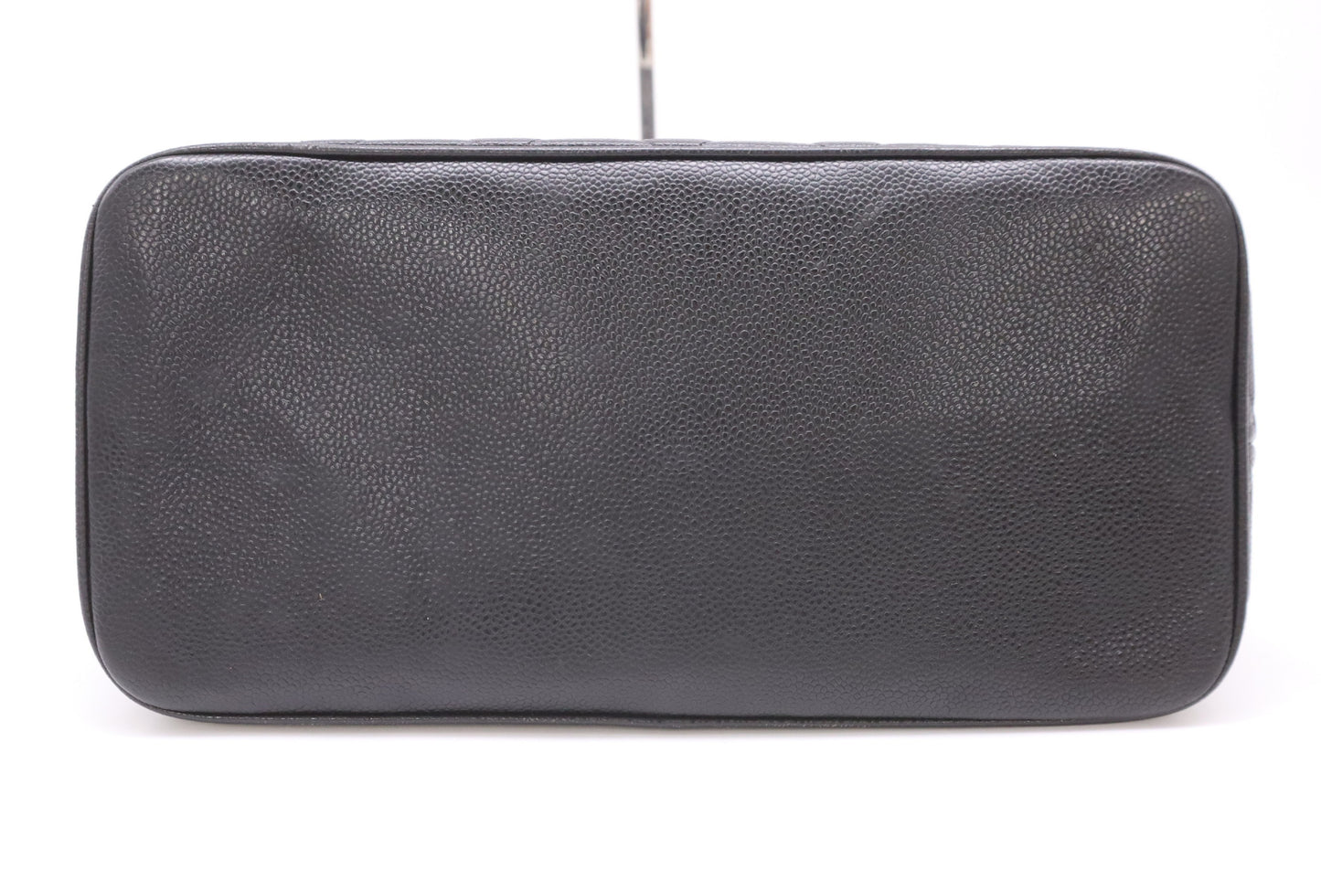 CHANEL Caviar Leather Reissue Tote Bag with Silver Hardware and Black Seal 7979352
