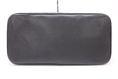 CHANEL Caviar Leather Reissue Tote Bag with Silver Hardware and Black Seal 7979352