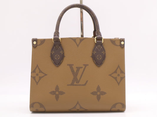 LOUIS VUITTON M46373 Reverse On the Go PM Monogram Giant RFID Verified Handbag