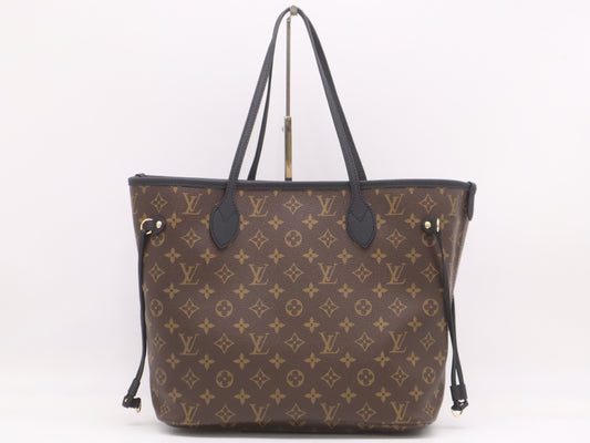 LOUIS VUITTON M11946 Monogram Neverfull MM Inside-Out Tote Bag with Pouch and Dust Bag, RFID Verified