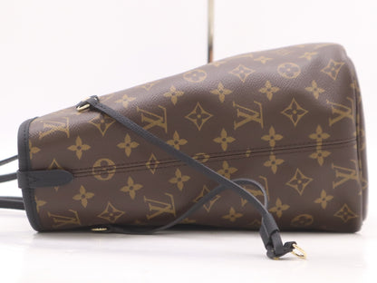 LOUIS VUITTON M11946 Monogram Neverfull MM Inside-Out Tote Bag with Pouch and Dust Bag, RFID Verified