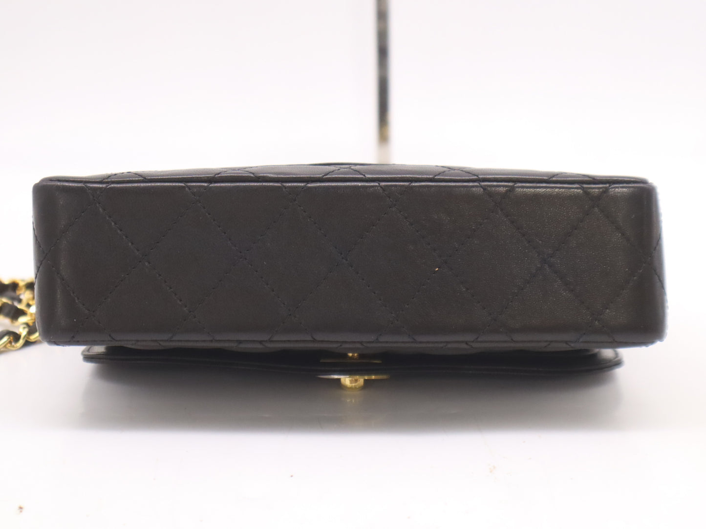 CHANEL Lambskin Matelasse 22 Double Flap Double Chain Turnlock Paris Limited Edition Black Seal Card 3400036 Shoulder Bag