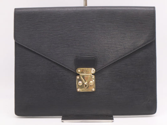LOUIS VUITTON M54452 Epiporte Document Senateur Noir Second Bag with 2 Keys