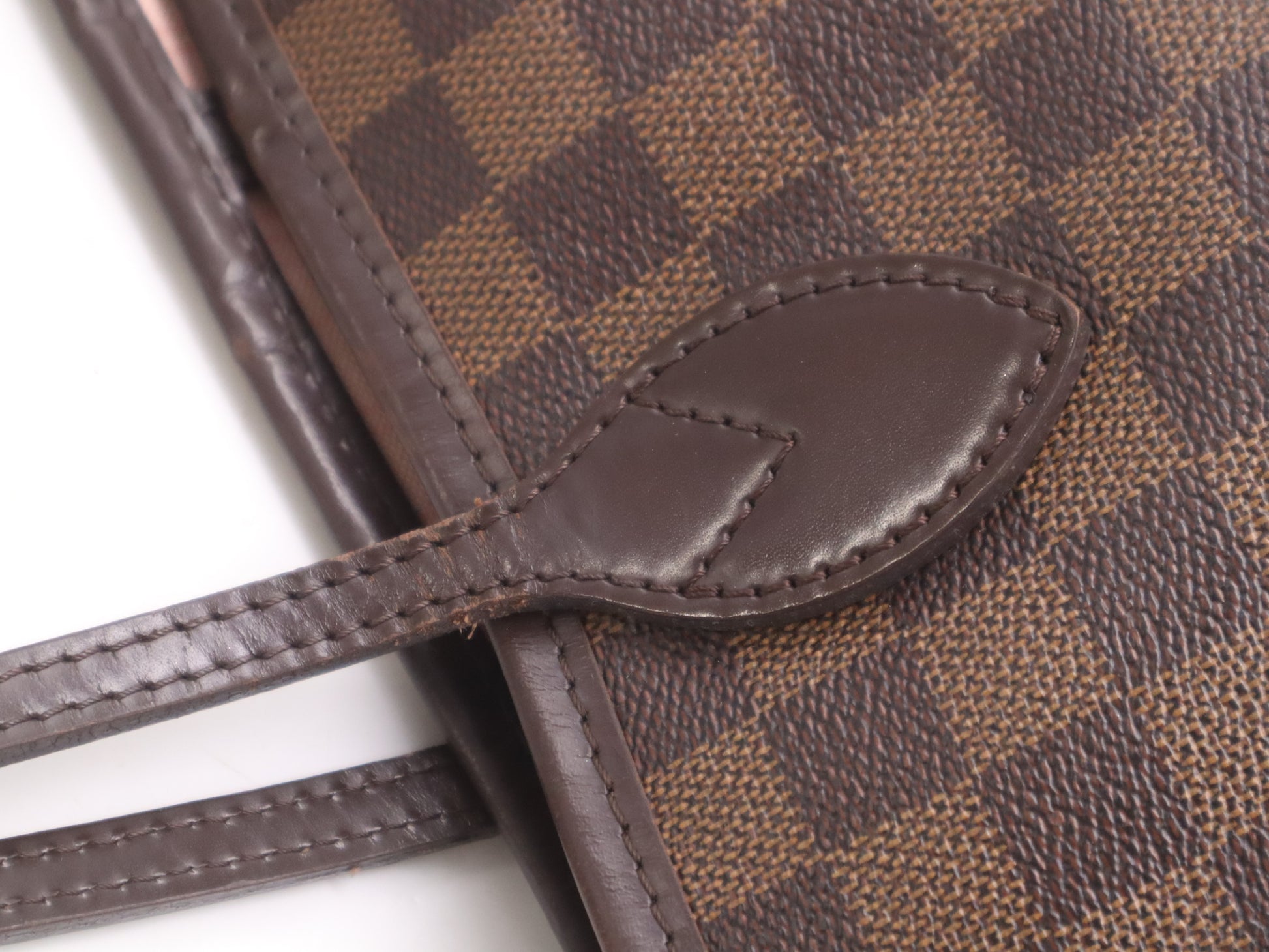 LOUIS VUITTON N41603 Damier Neverfull MM Ebene Rose Ballerine Tote Bag
