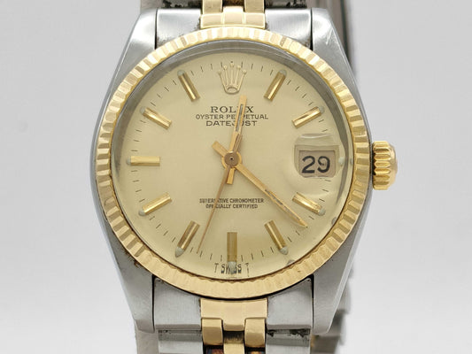 ROLEX 6827 5938585 Champagne Dial Women's Watch