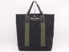 SAINT LAURENT Canvas Beach Shopping East-West Tote Bag in Black and Khaki with Key Ring and Guarantee Card