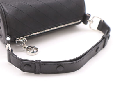 GUCCI 760169 Blondie Leather Shoulder Bag in Black with Dust Bag