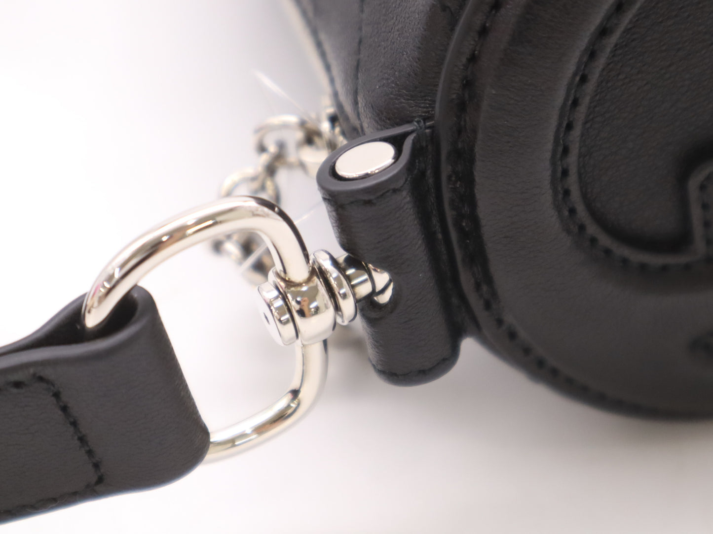 GUCCI 760169 Blondie Leather Shoulder Bag in Black with Dust Bag