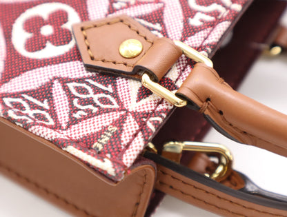 LOUIS VUITTON M69846 Monogram Jacquard Petite Sac Plat Bordeaux RFID Verified Shoulder Bag