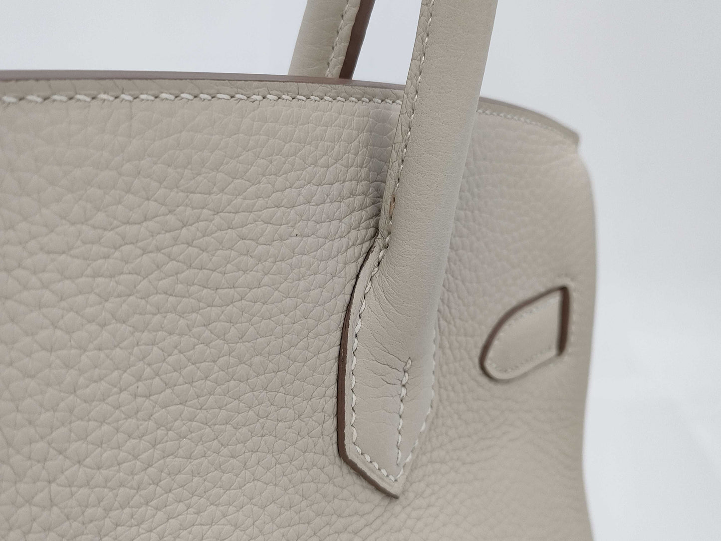 HERMES Birkin 30 Handbag, Y Stamp, 2020, Togo Leather, Sterling Silver Hardware, Clé Cloche, Cadena, 2 Keys, Dust Bag Included