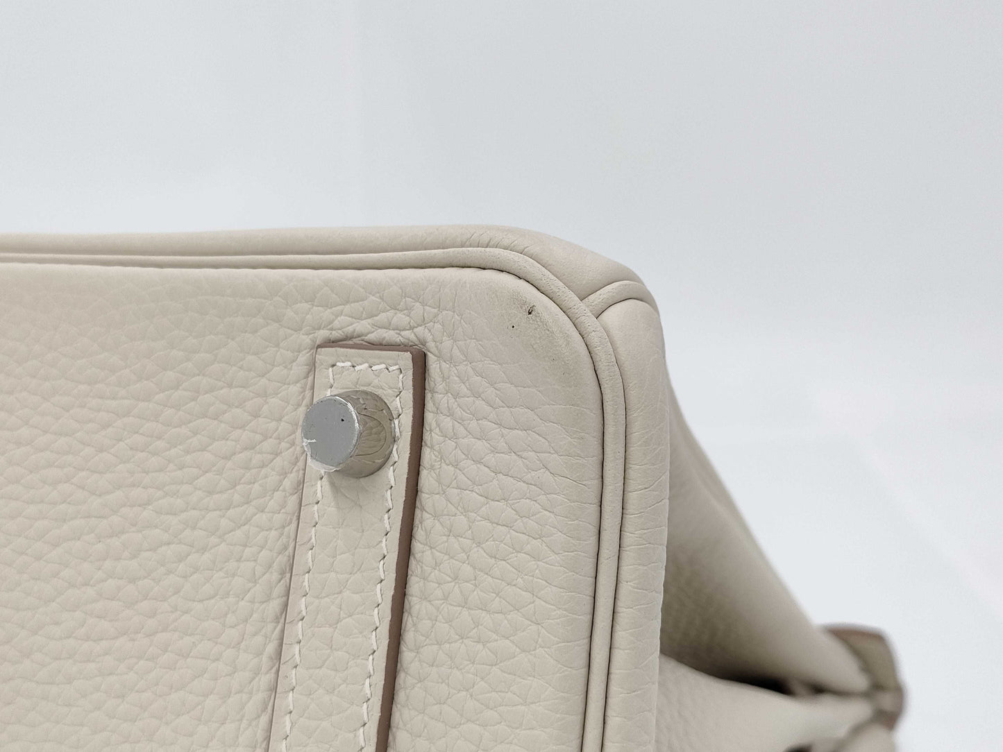 HERMES Birkin 30 Handbag, Y Stamp, 2020, Togo Leather, Sterling Silver Hardware, Clé Cloche, Cadena, 2 Keys, Dust Bag Included