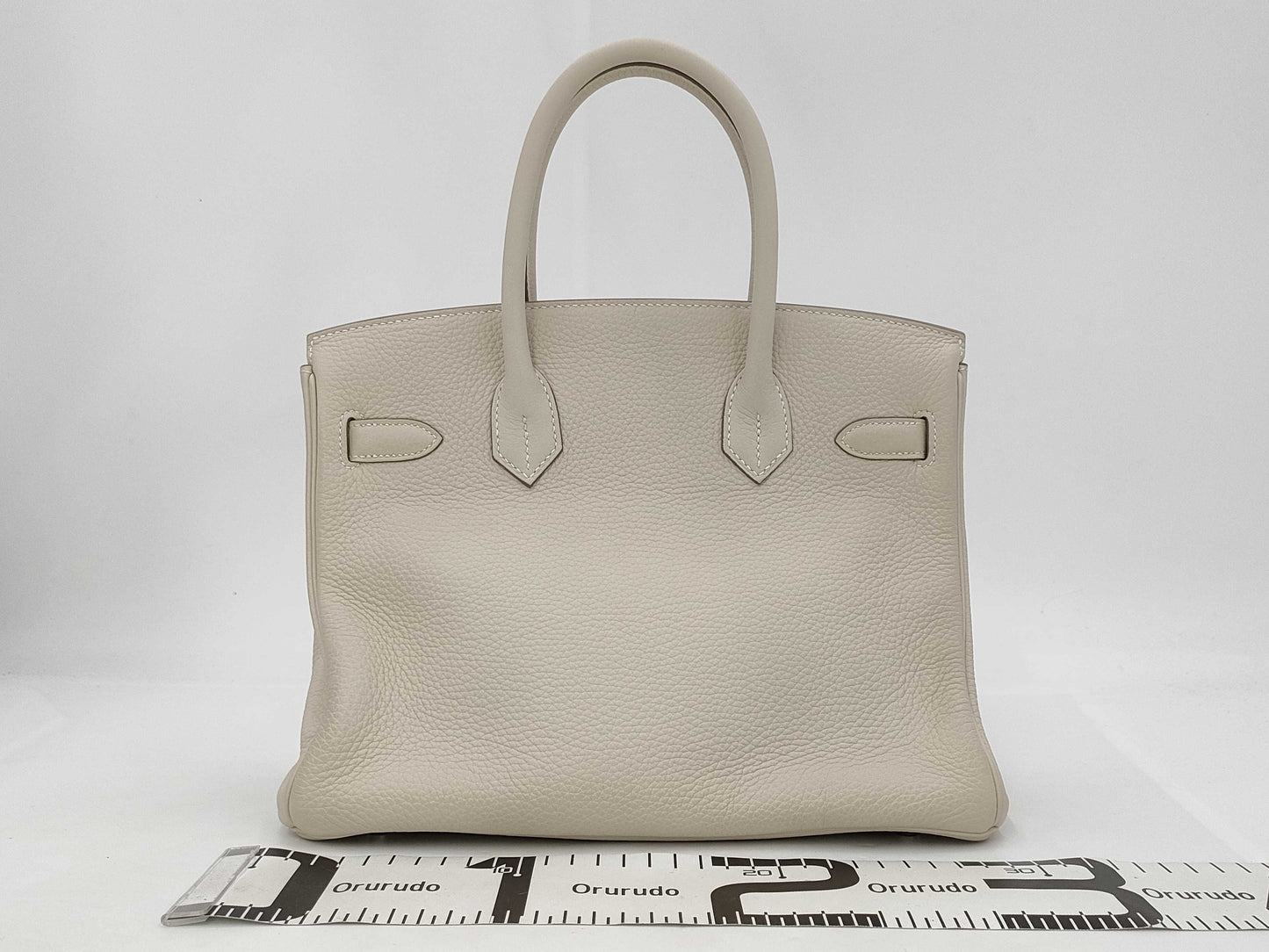 HERMES Birkin 30 Handbag, Y Stamp, 2020, Togo Leather, Sterling Silver Hardware, Clé Cloche, Cadena, 2 Keys, Dust Bag Included