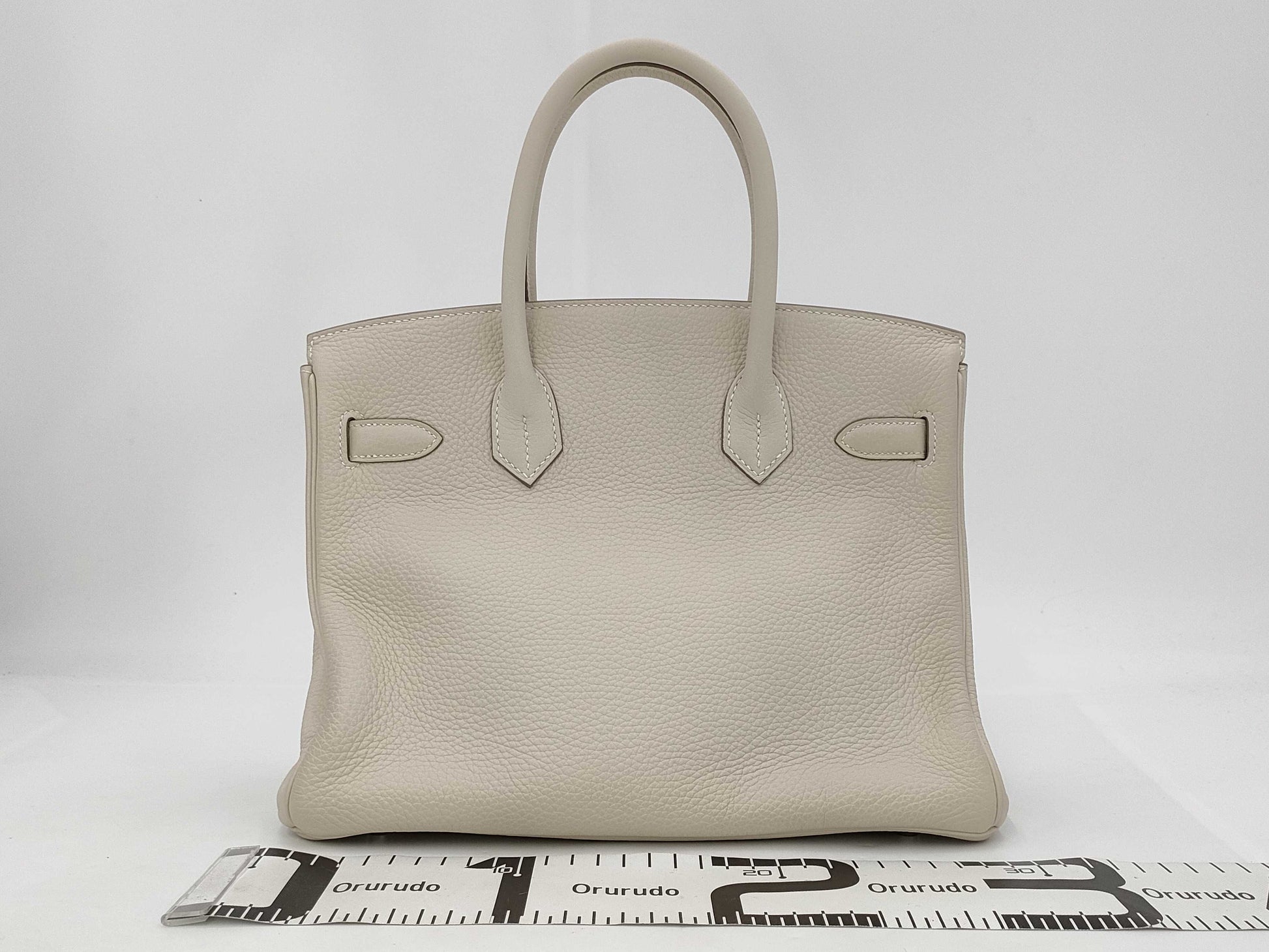 HERMES Birkin 30 Handbag, Y Stamp, 2020, Togo Leather, Sterling Silver Hardware, Clé Cloche, Cadena, 2 Keys, Dust Bag Included