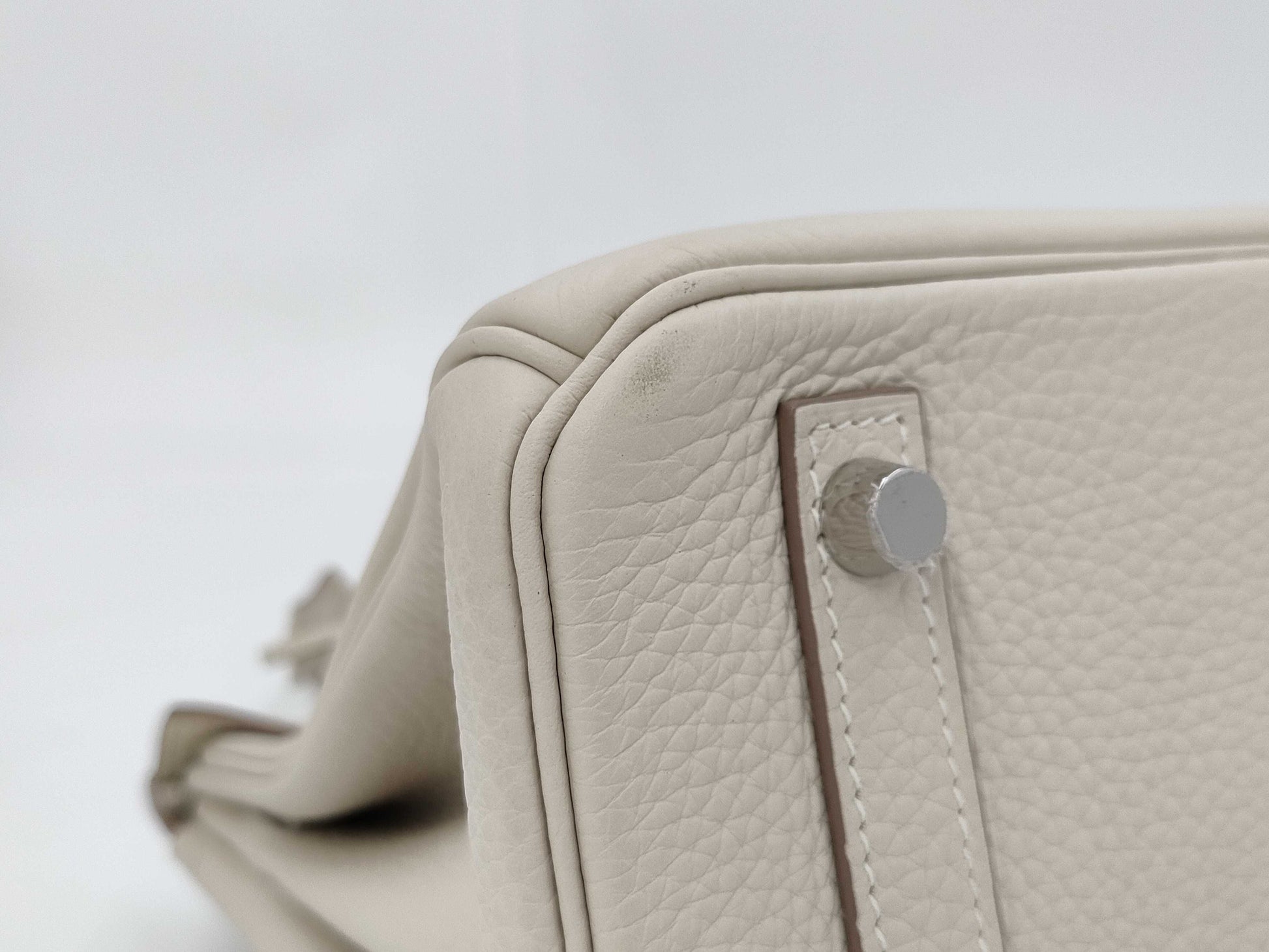 HERMES Birkin 30 Handbag, Y Stamp, 2020, Togo Leather, Sterling Silver Hardware, Clé Cloche, Cadena, 2 Keys, Dust Bag Included