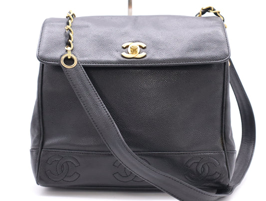 CHANEL Leather Triple Coco Mark Chain Bag Seal 426288 Shoulder Bag