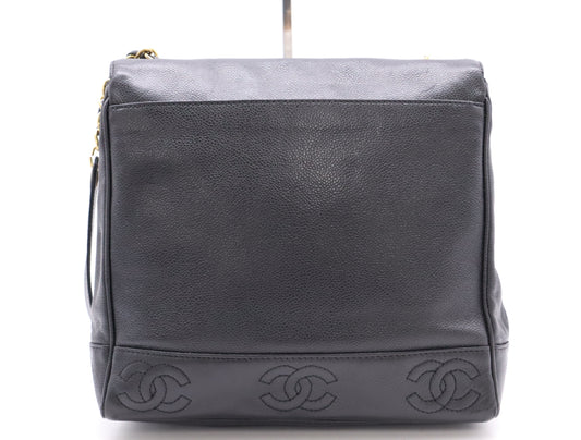 CHANEL Leather Triple Coco Mark Chain Bag Seal 426288 Shoulder Bag