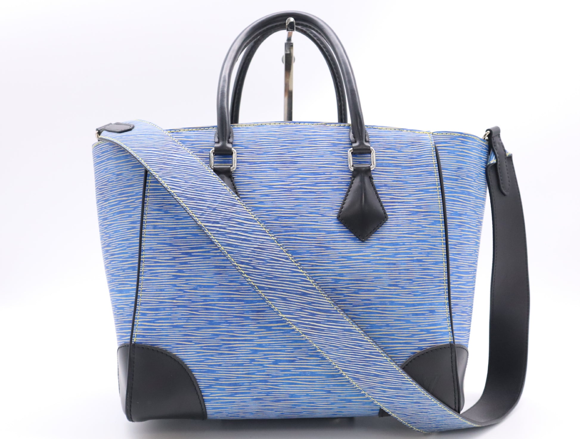 LOUIS VUITTON M56025 Epi Denim Phoenix MM Blue Tote Bag