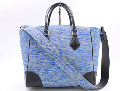 LOUIS VUITTON M56025 Epi Denim Phoenix MM Blue Tote Bag