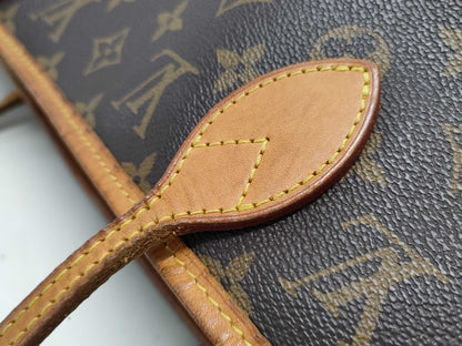 LOUIS VUITTON M40156 Monogram Neverfull MM Old Model Tote Bag with Pouch