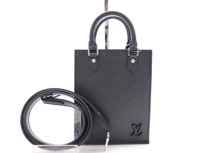 LOUIS VUITTON M69441 Petite Sac Plat Noir Shoulder Bag RFID Verified No Serial Tag